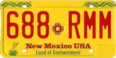 NM license plate 688RMM