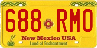 NM license plate 688RMO