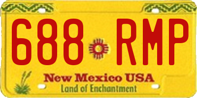 NM license plate 688RMP