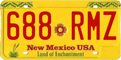 NM license plate 688RMZ