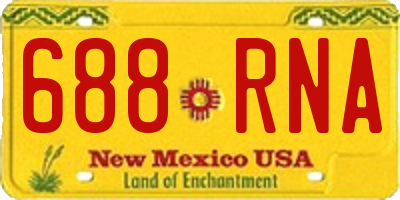 NM license plate 688RNA