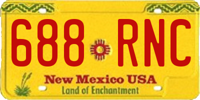 NM license plate 688RNC