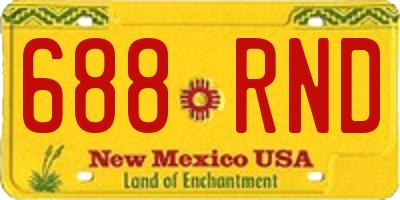 NM license plate 688RND