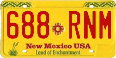 NM license plate 688RNM