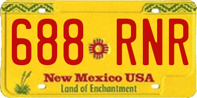 NM license plate 688RNR