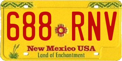 NM license plate 688RNV