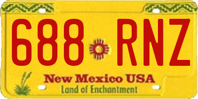 NM license plate 688RNZ