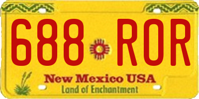 NM license plate 688ROR