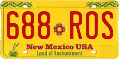 NM license plate 688ROS