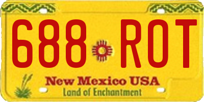 NM license plate 688ROT