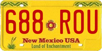 NM license plate 688ROU
