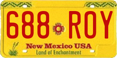 NM license plate 688ROY