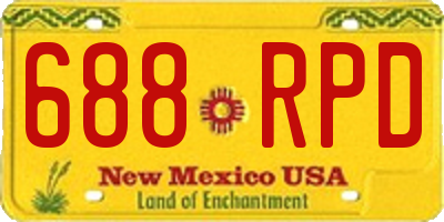 NM license plate 688RPD