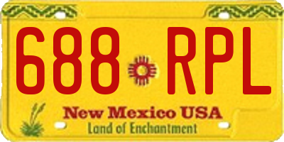 NM license plate 688RPL