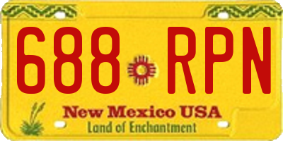 NM license plate 688RPN