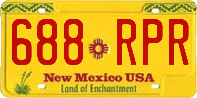 NM license plate 688RPR