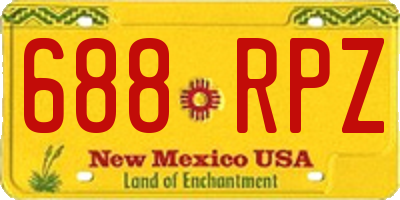 NM license plate 688RPZ