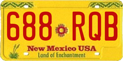 NM license plate 688RQB