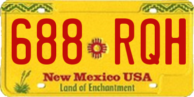 NM license plate 688RQH