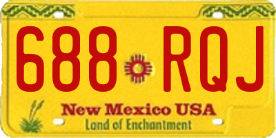NM license plate 688RQJ