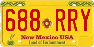 NM license plate 688RRY