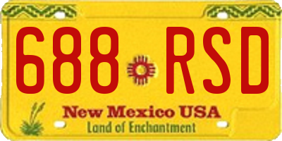 NM license plate 688RSD