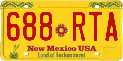 NM license plate 688RTA