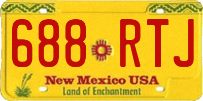 NM license plate 688RTJ