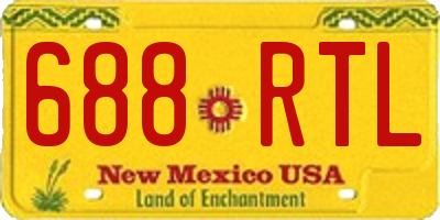 NM license plate 688RTL
