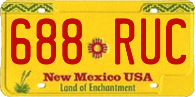 NM license plate 688RUC