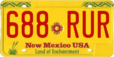 NM license plate 688RUR