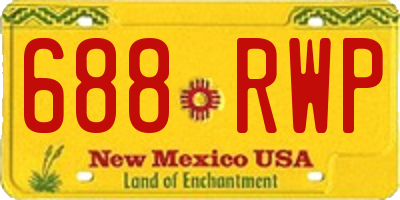 NM license plate 688RWP