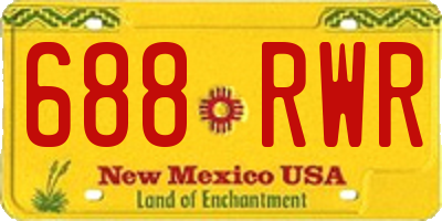 NM license plate 688RWR