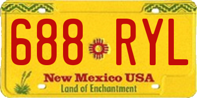 NM license plate 688RYL