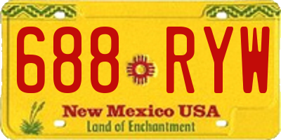 NM license plate 688RYW