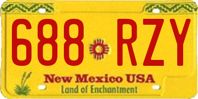 NM license plate 688RZY