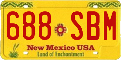 NM license plate 688SBM
