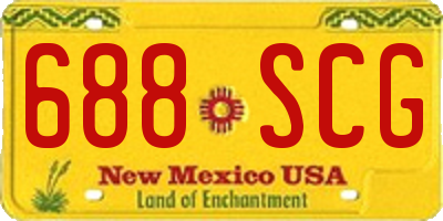 NM license plate 688SCG