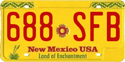 NM license plate 688SFB