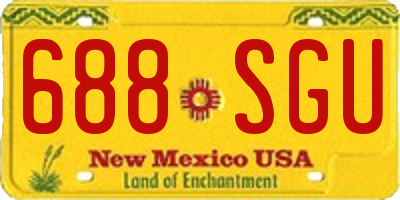 NM license plate 688SGU