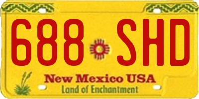 NM license plate 688SHD