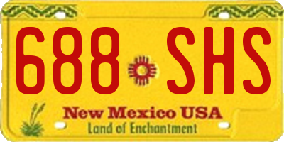 NM license plate 688SHS