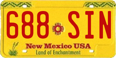 NM license plate 688SIN