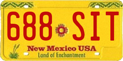 NM license plate 688SIT