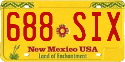NM license plate 688SIX