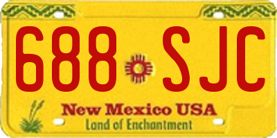 NM license plate 688SJC