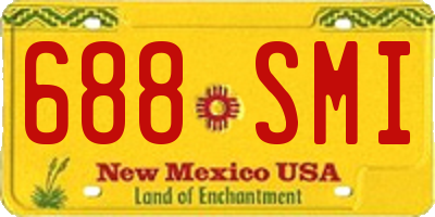NM license plate 688SMI