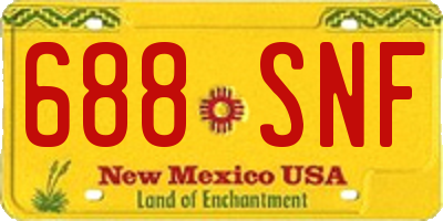 NM license plate 688SNF