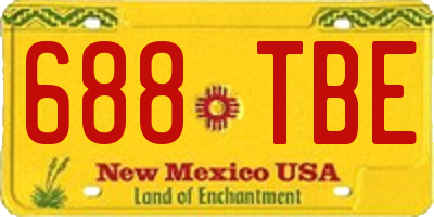 NM license plate 688TBE