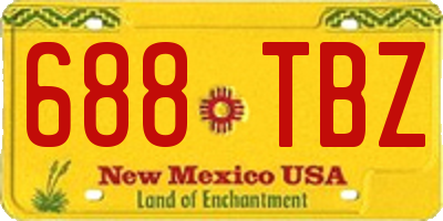NM license plate 688TBZ